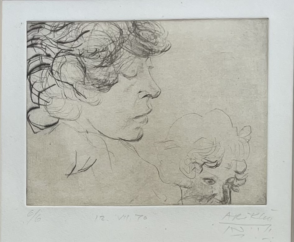 Artwork by Avigdor Arikha, An and Alba, Made of Etching