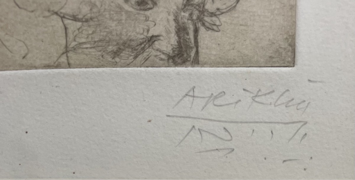 Artwork by Avigdor Arikha, An and Alba, Made of Etching