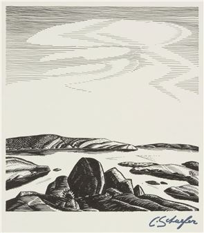 Rocks, Pickerel River - Carl Schaefer