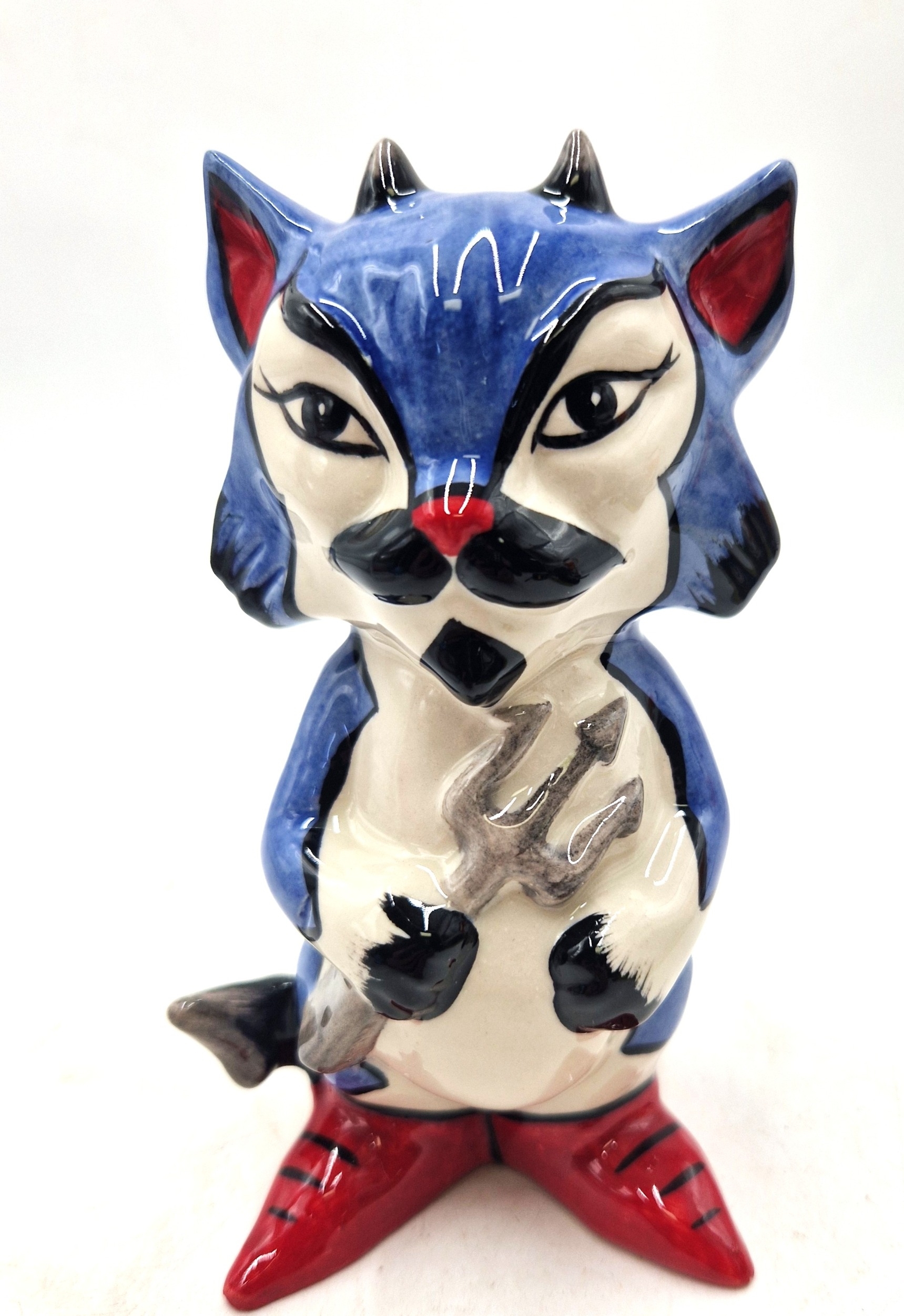 Artwork by Lorna Bailey, MEPHISTO THE DEVIL CAT, Made of Ceramic