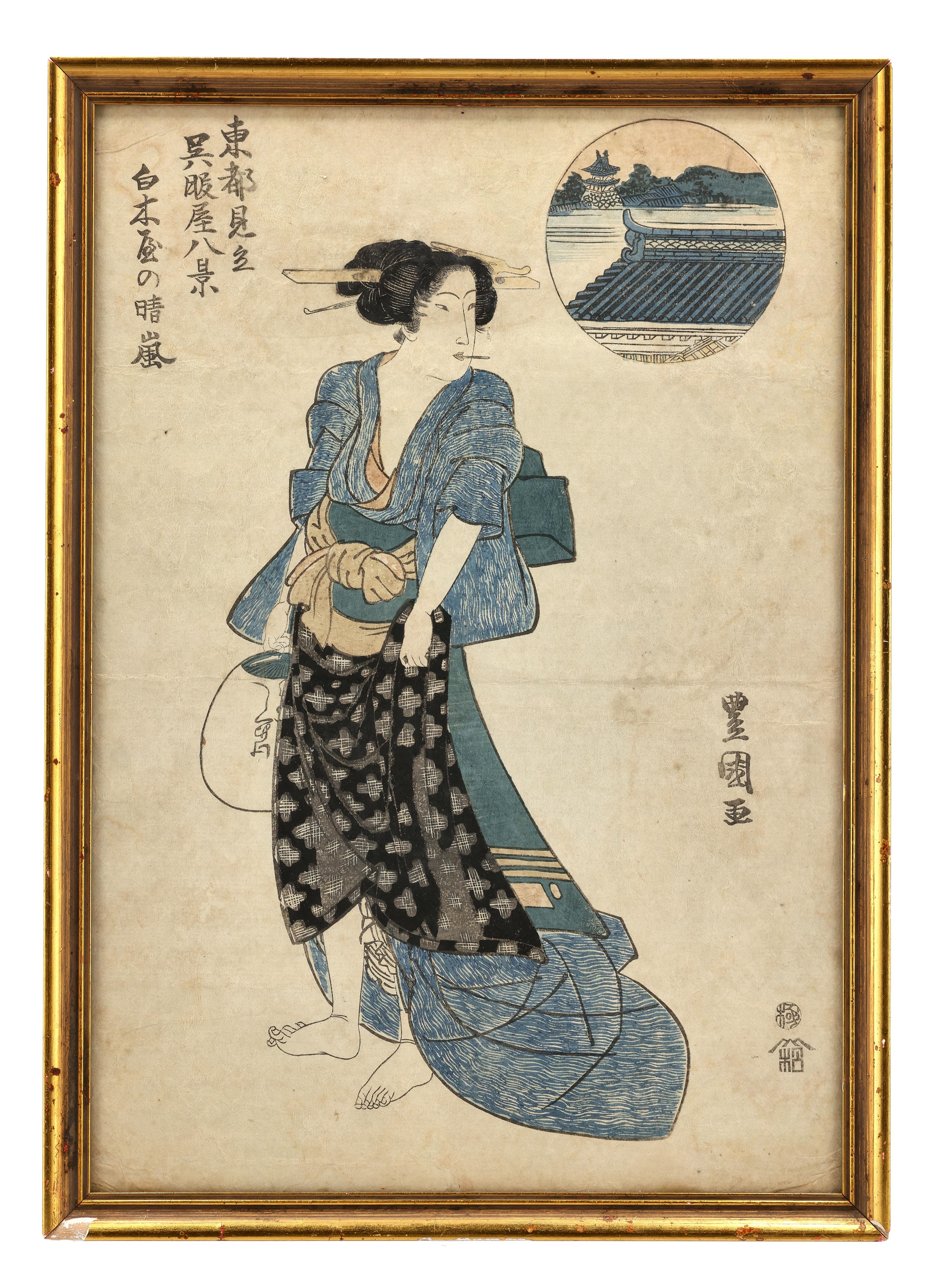 Artwork by Utagawa Toyokuni, Shirokiya no Seiran, Made of Nishiki-E