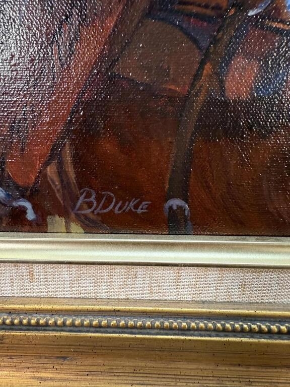 Artwork by Beth Duke, HOLDING FOR THE CUT, Made of Acrylic On Canvas