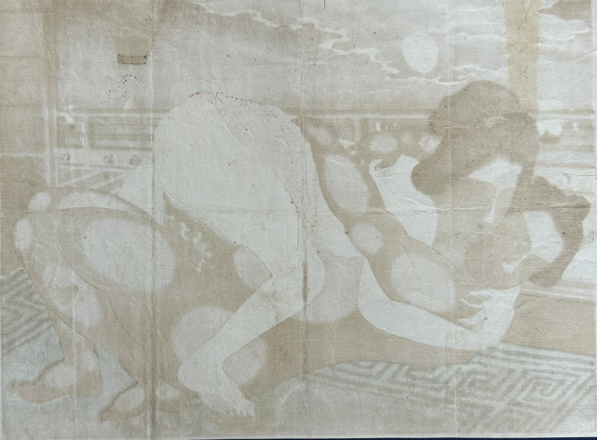 Artwork by Terasaki Kogyo, A Group of Four Japanese Prints of Shunga (Erotic print, Made of Woodblock Print