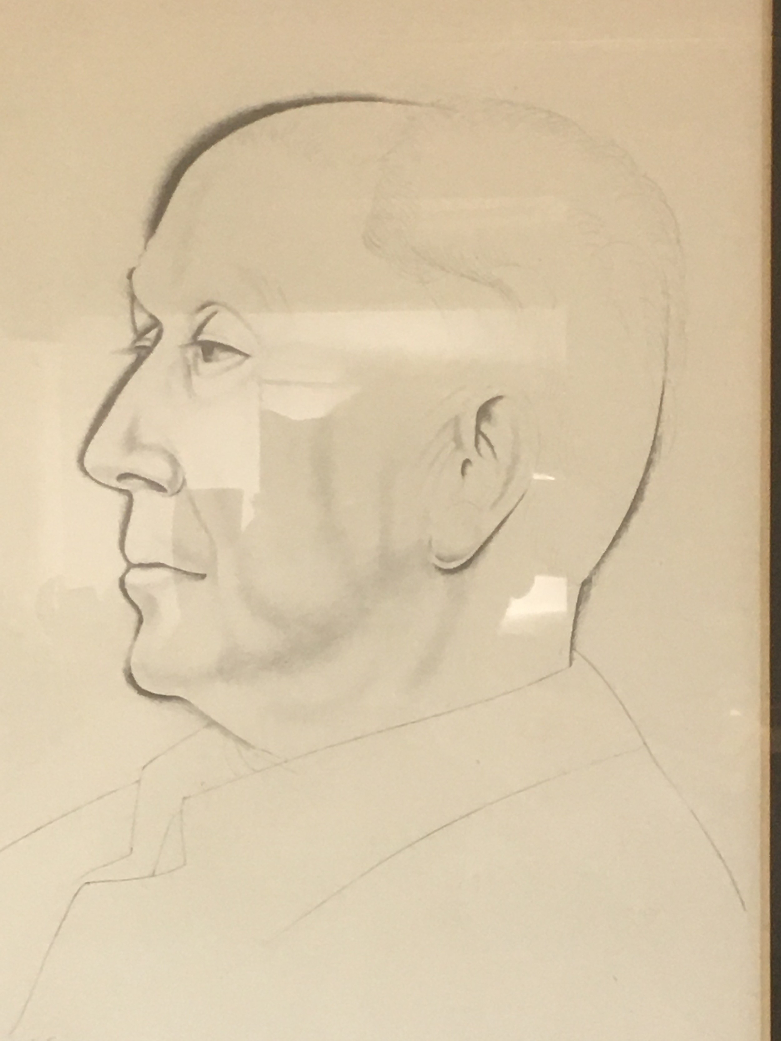 Artwork by Eric Gill, Portrait of "Fr. John Gray, Made of Collotype Print