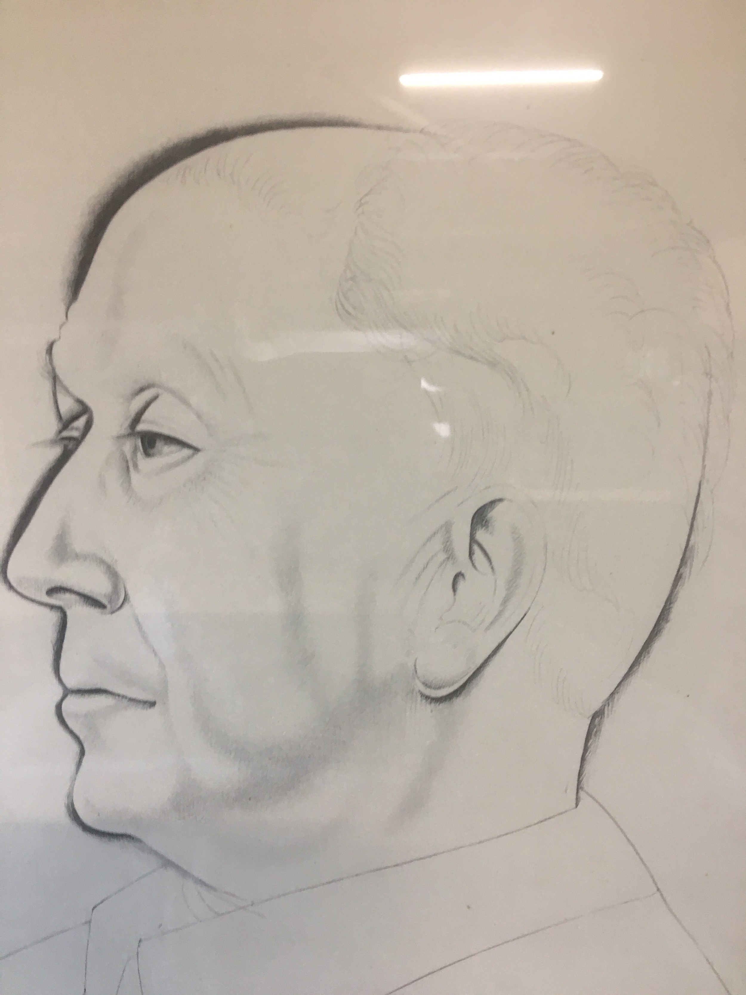 Artwork by Eric Gill, Portrait of "Fr. John Gray, Made of Collotype Print