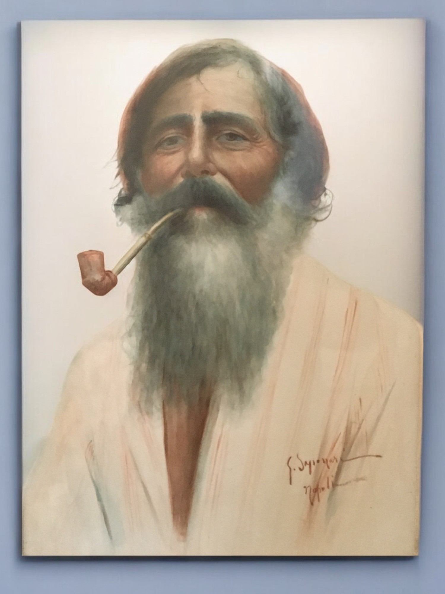 Guiseppe Saponari | Large Watercolour Traditional Neapolitan man (1940 ...