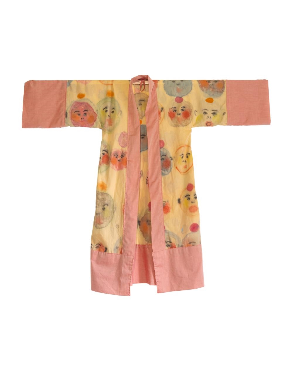 Artwork by Ema Vaneková, Pojdeme [We will go, Made of Textile Paint On Cotton/Silk Fabric