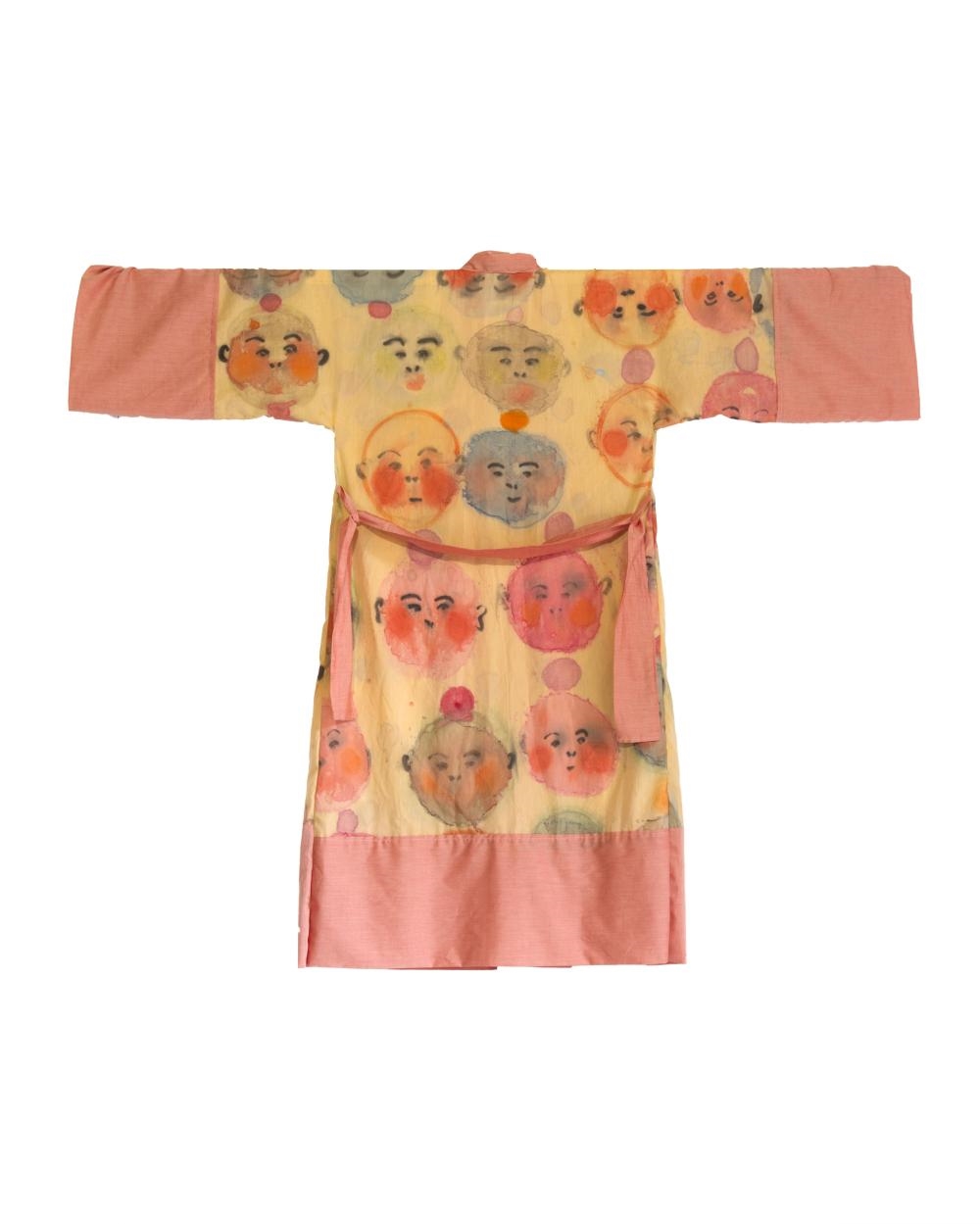 Artwork by Ema Vaneková, Pojdeme [We will go, Made of Textile Paint On Cotton/Silk Fabric