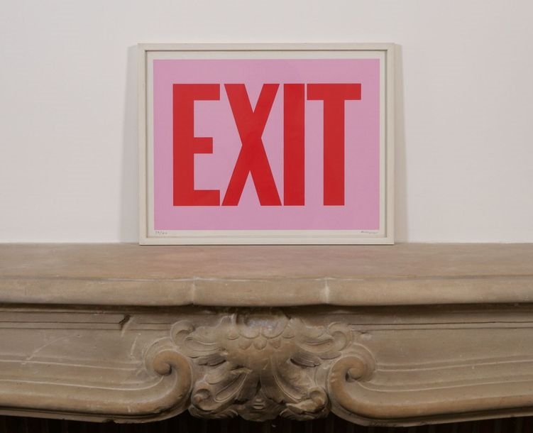 Artwork by Olivier Mosset, EXIT, Made of Color Serigraph On Arches Paper