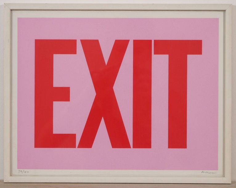 Artwork by Olivier Mosset, EXIT, Made of Color Serigraph On Arches Paper