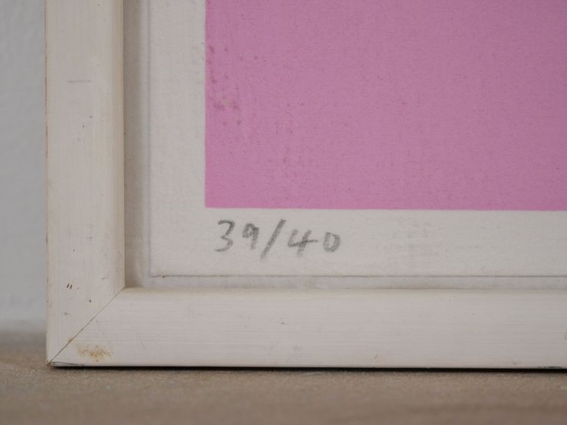 Artwork by Olivier Mosset, EXIT, Made of Color Serigraph On Arches Paper