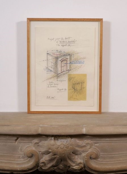 André Raffray | Architect's plan, project for the box d'étant donnés au ...
