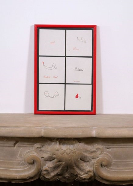 Artwork by Martine Diemer, Compositions, Made of Felt Pen On Six Papers Under Glass