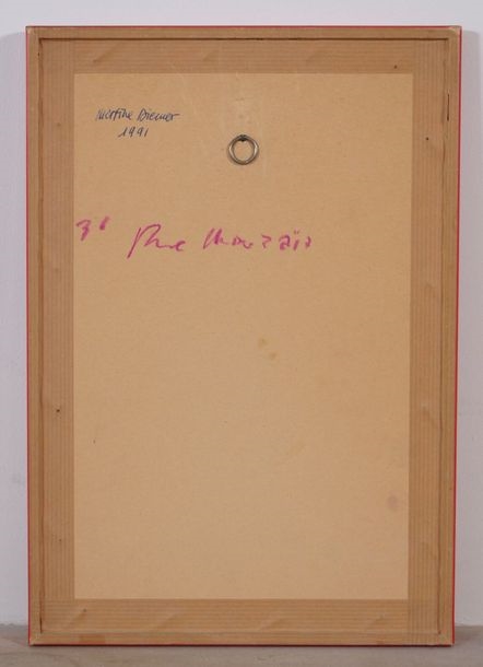 Artwork by Martine Diemer, Compositions, Made of Felt Pen On Six Papers Under Glass