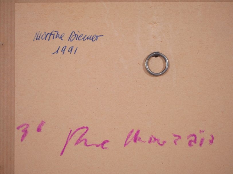 Artwork by Martine Diemer, Compositions, Made of Felt Pen On Six Papers Under Glass