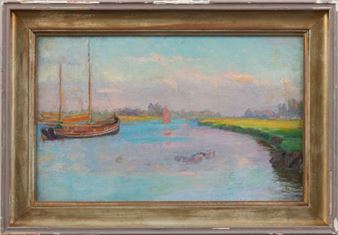 Boote an der Este - Arthur Siebelist