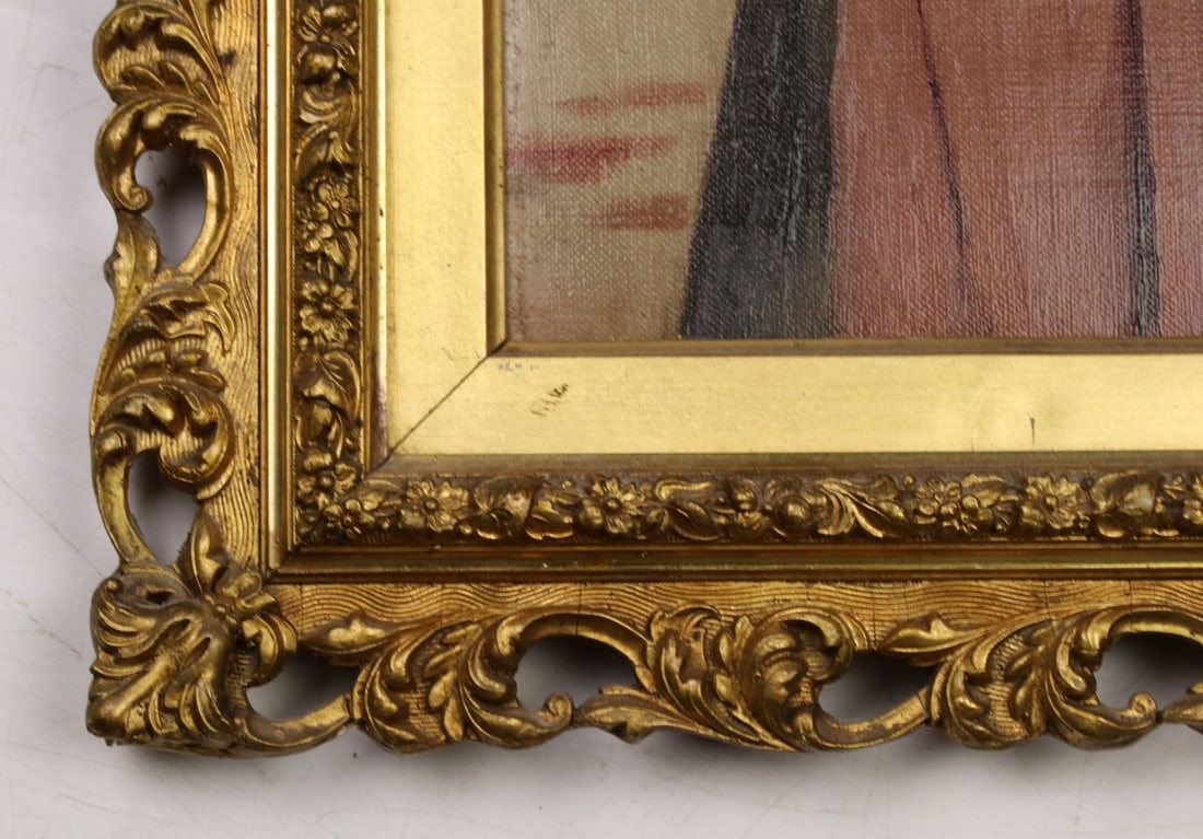 Artwork by Pietro Pederzoli, Old Woman with Basket and Umbrella, Made of Oil On Canvas