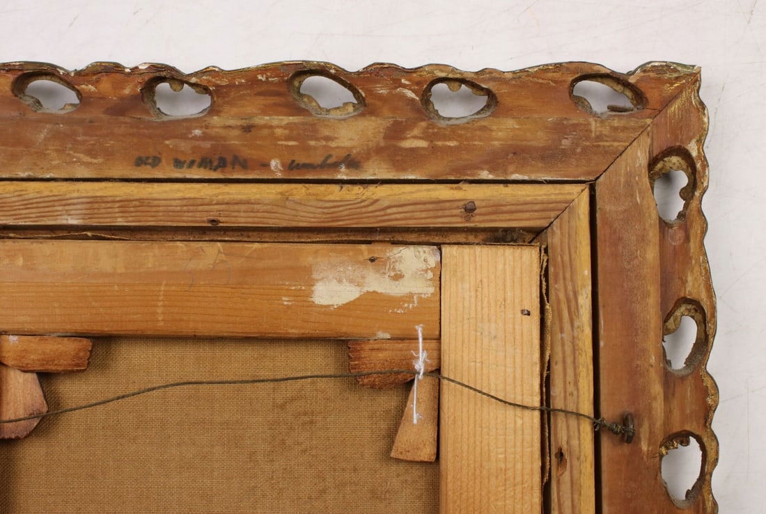 Artwork by Pietro Pederzoli, Old Woman with Basket and Umbrella, Made of Oil On Canvas