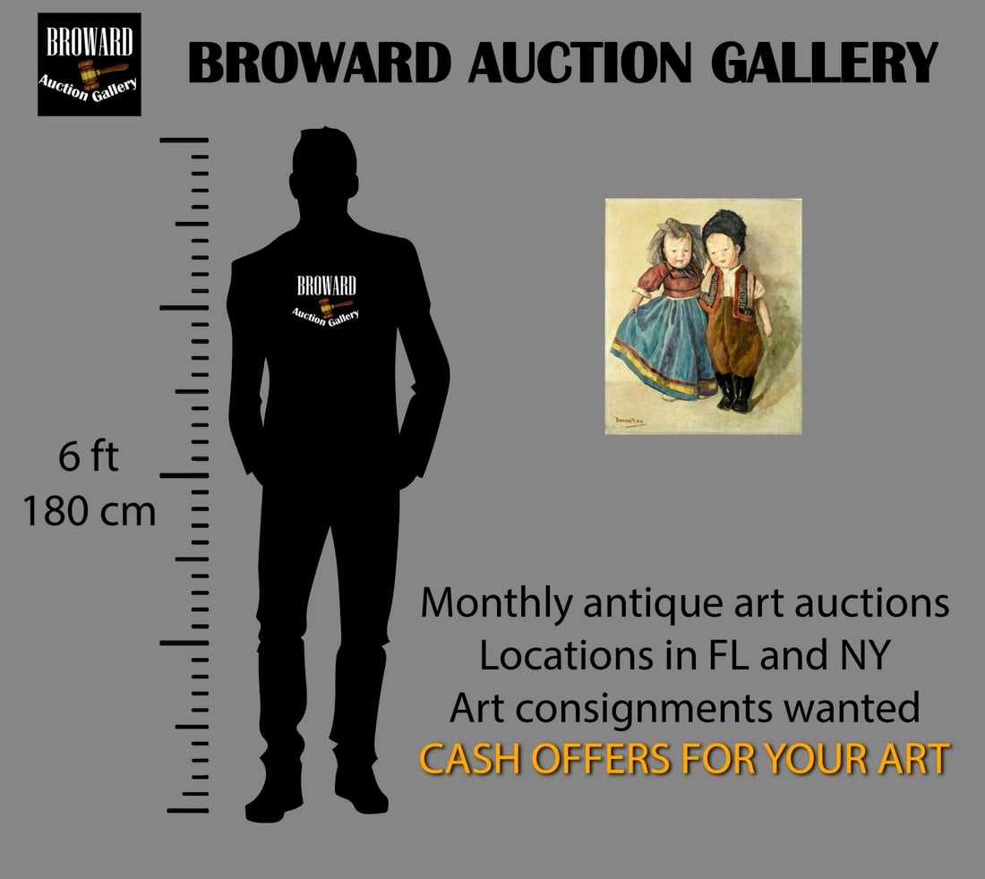 Artwork by Ritta Boemm, Two Dolls, Made of Oil On Canvas