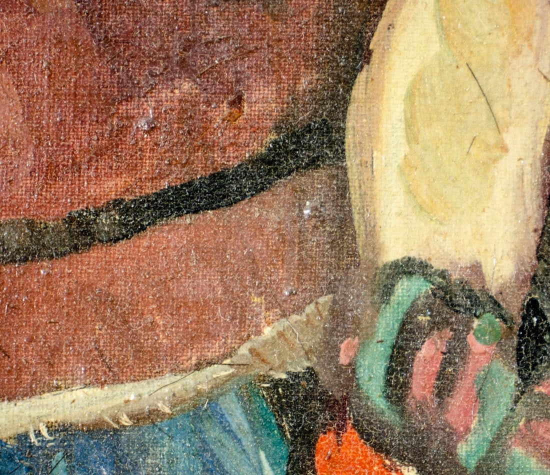 Artwork by Ritta Boemm, Two Dolls, Made of Oil On Canvas