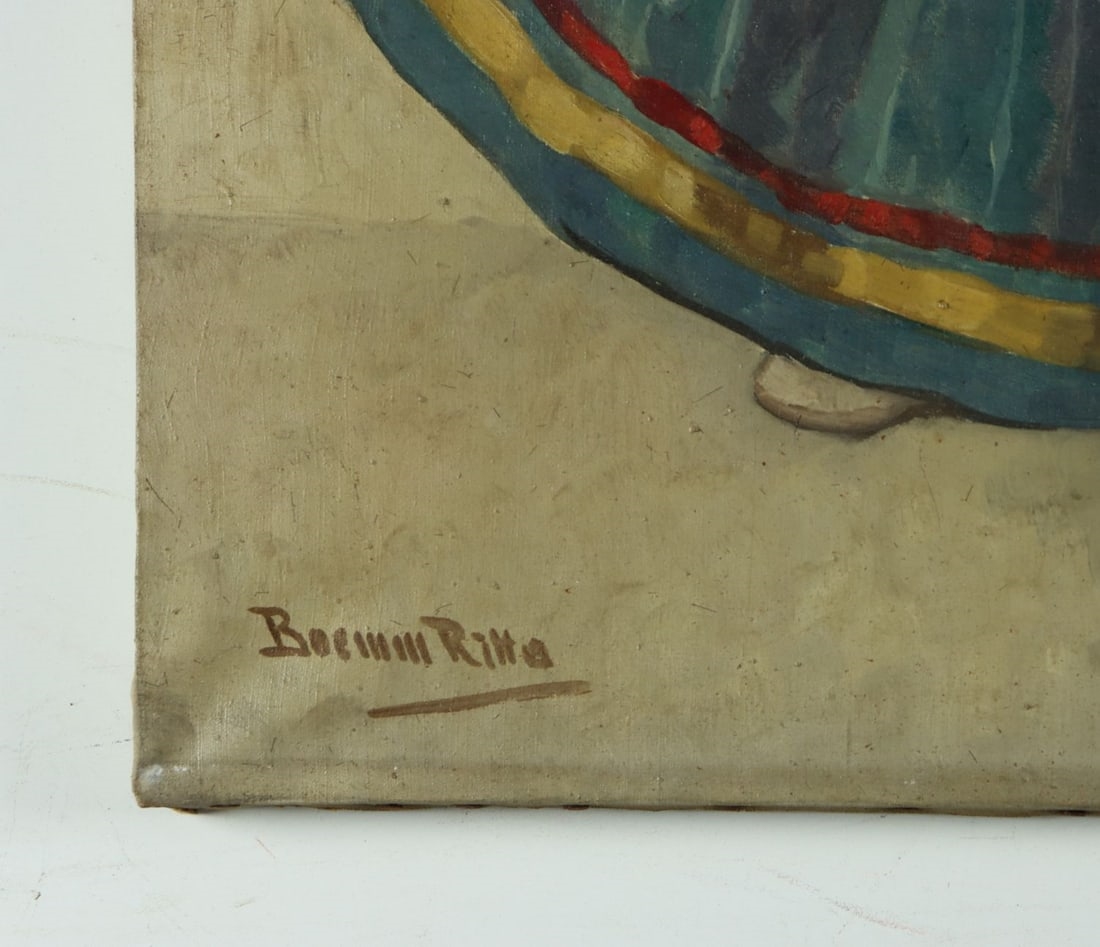 Artwork by Ritta Boemm, Two Dolls, Made of Oil On Canvas