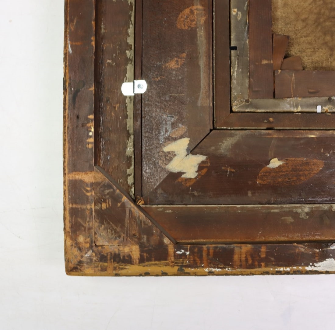 Artwork by Charles Frederick Lowcock, Woman Sewing by Birdcage, Made of Oil On Canvas