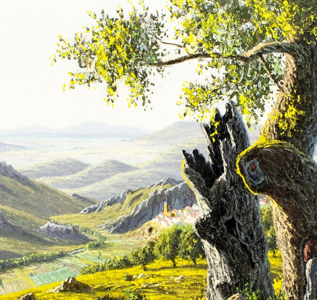 Artwork by S Arnaldo, Hilly Landscape, Made of Oil On Canvas