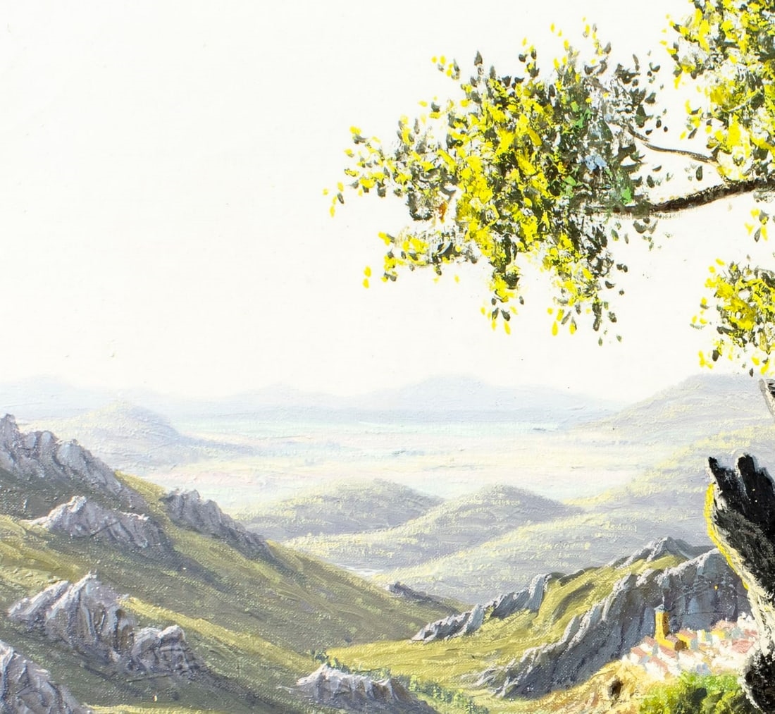 Artwork by S Arnaldo, Hilly Landscape, Made of Oil On Canvas