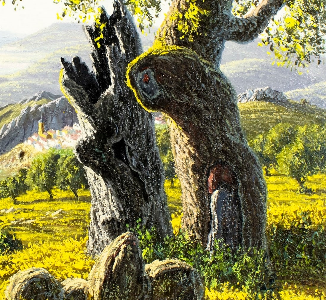 Artwork by S Arnaldo, Hilly Landscape, Made of Oil On Canvas