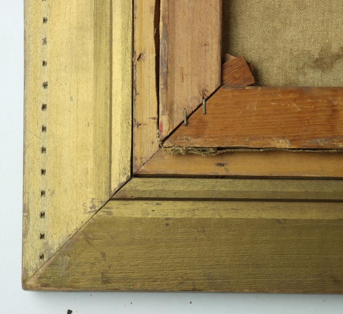 Artwork by Raphael Carl Reinhard, Winter Stream Landscape, Made of Oil On Canvas