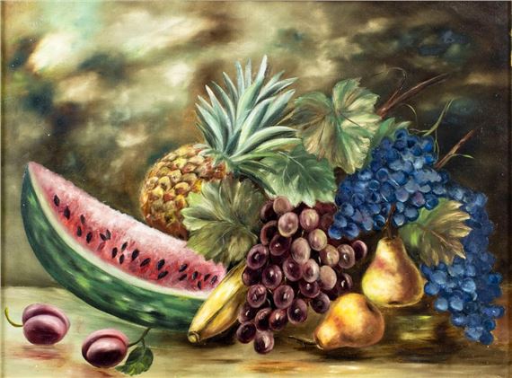 Still Life with Fruit by American School, 19th Century, 19 century