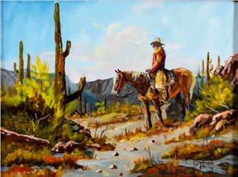 Cowboy in Desert - William T. Zivic