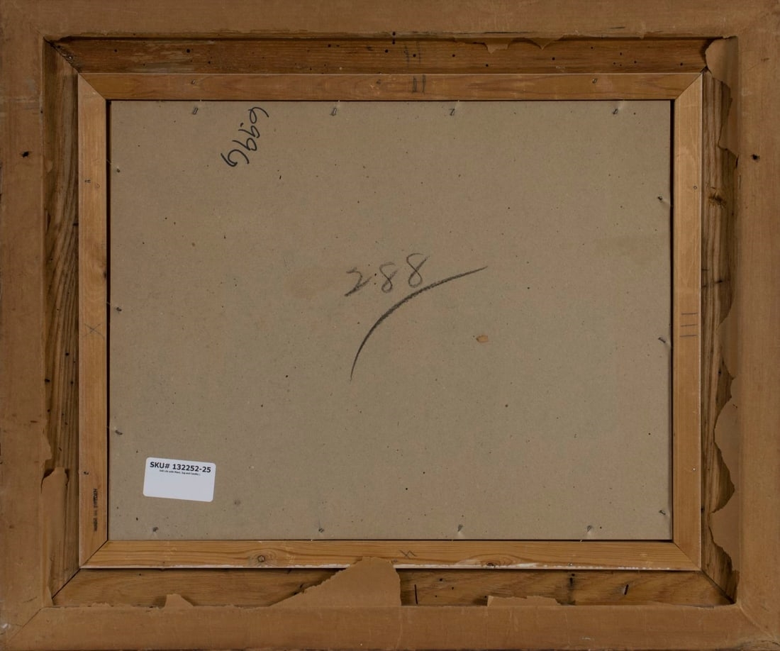 Artwork by E Baardsen, Still Life with Plant, Jug and Candle, Made of Oil On Canvas Board