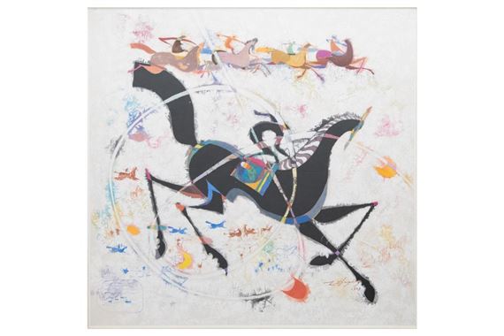 Li Zhongliang | Cave Paintings, Horses (1944) | MutualArt
