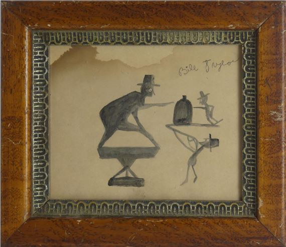 THREE FIGURES by Bill Traylor