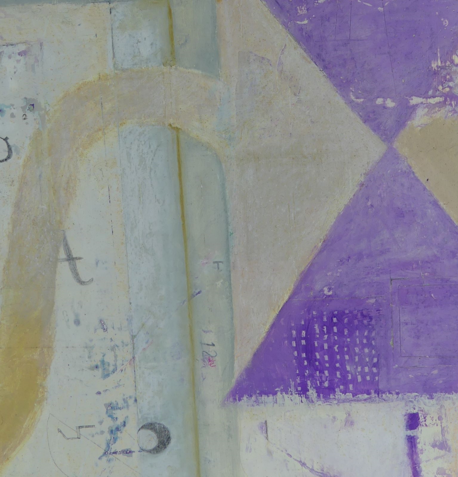 Artwork by Ann Friedlander, Hallelujah, Made of oil, pencil, pastel and cold wax on gessoed wood panel