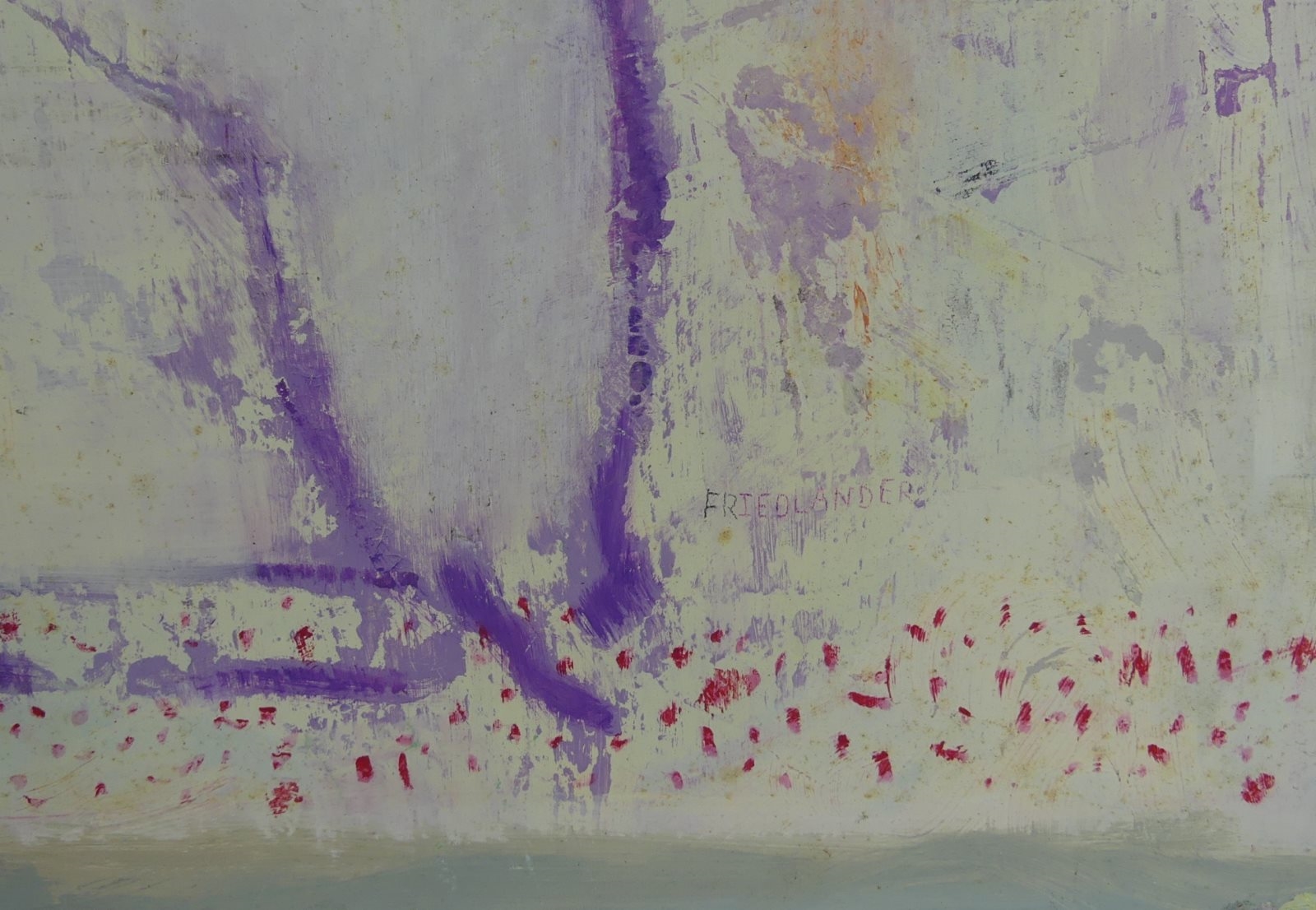 Artwork by Ann Friedlander, Hallelujah, Made of oil, pencil, pastel and cold wax on gessoed wood panel