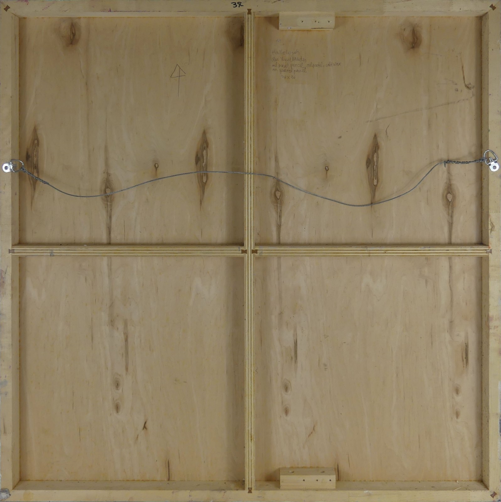 Artwork by Ann Friedlander, Hallelujah, Made of oil, pencil, pastel and cold wax on gessoed wood panel