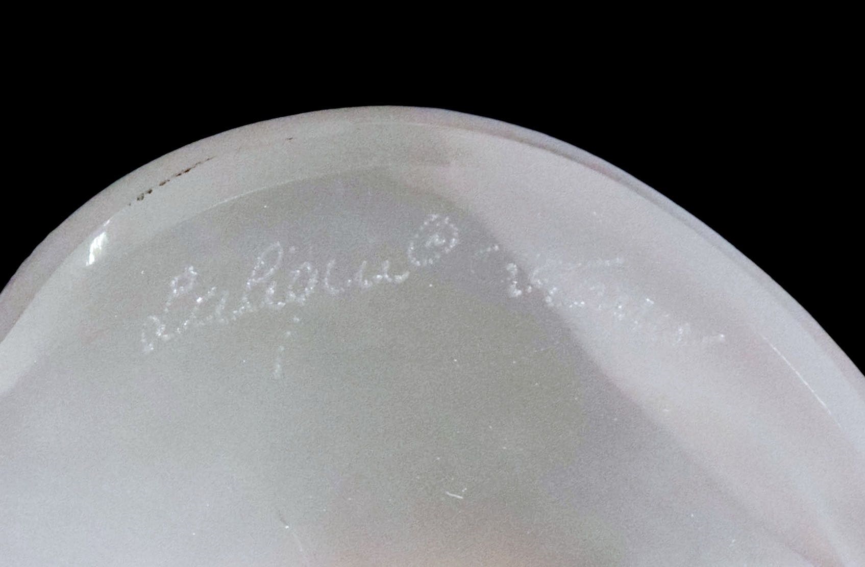 Artwork by René Lalique, Chat Assis (Sitting Cat, Made of Frosted Glass