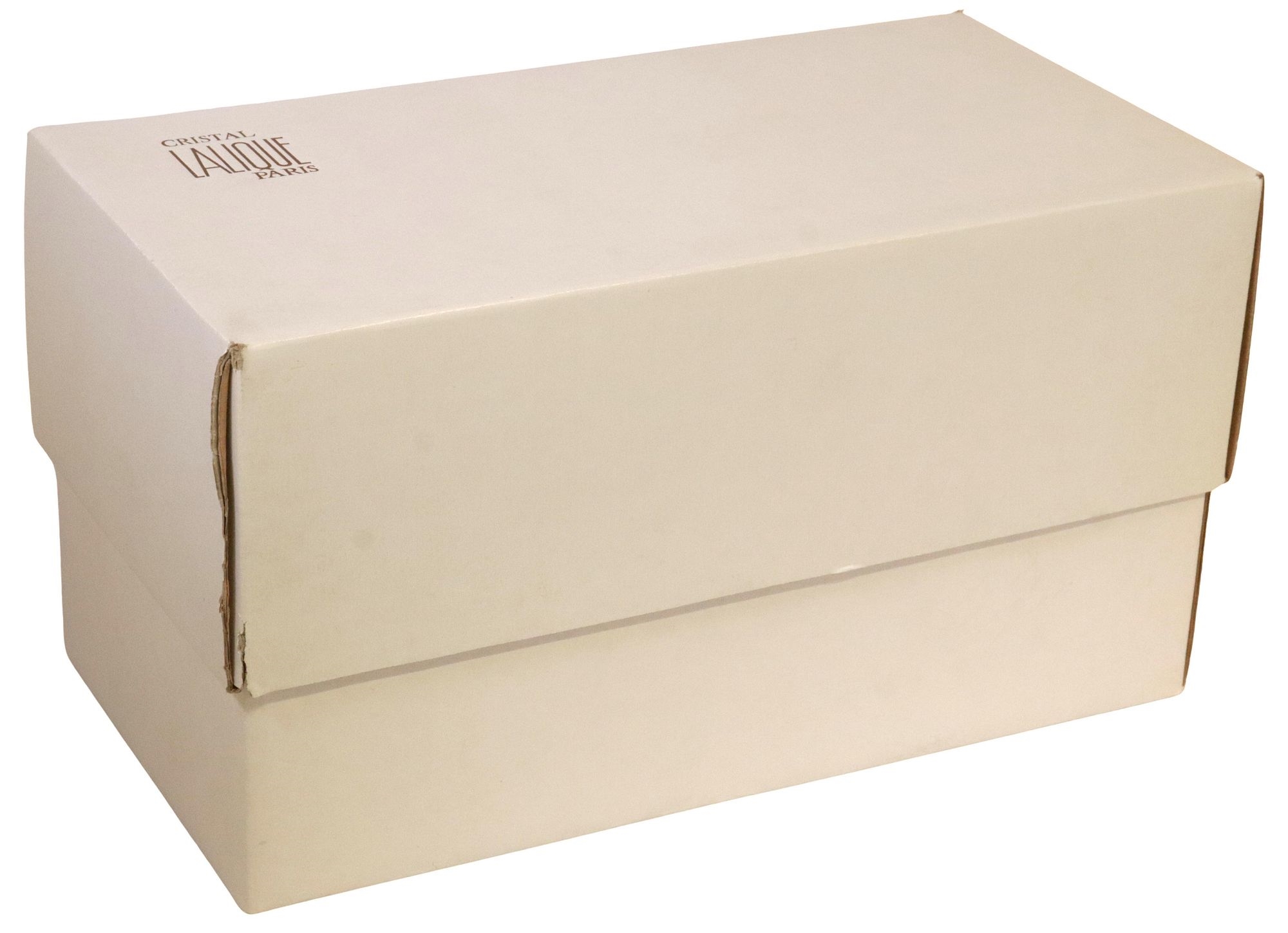 Artwork by René Lalique, Chat Couche (Crouching Cat, Made of Frosted Crystal