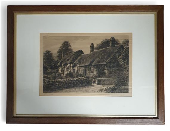 A 19th Century Engraving of a cottage scene by M Hutchinson, 19th Century