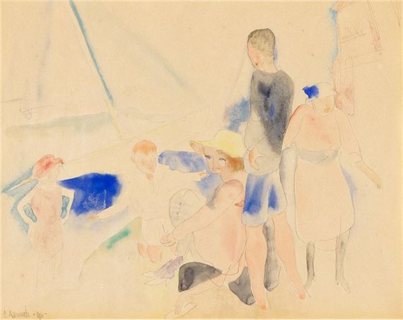 Untitled (Bathers or Figures on the Shore - Charles Demuth