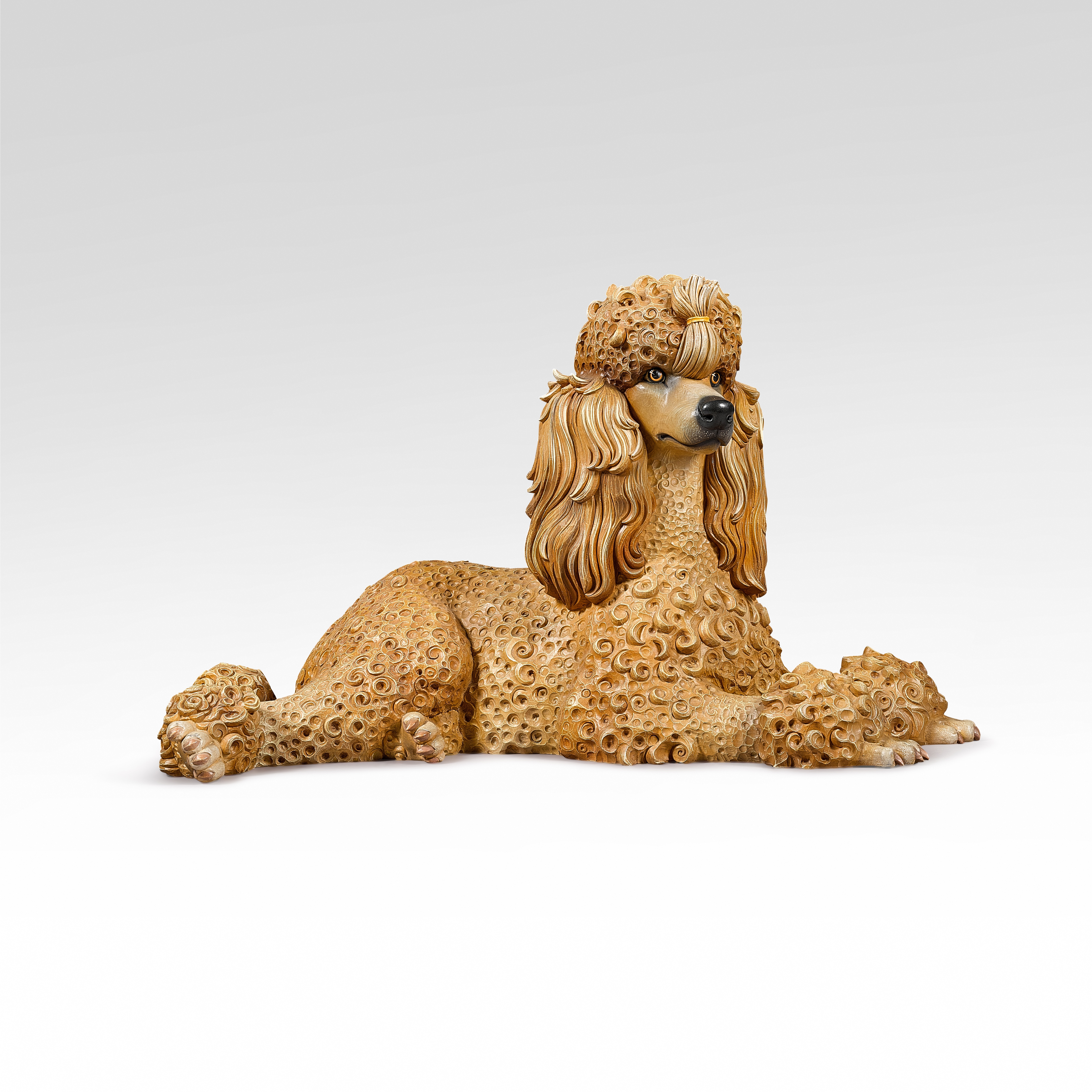 Artwork by Jeff Koons, Poodle, Made of polychromed wood