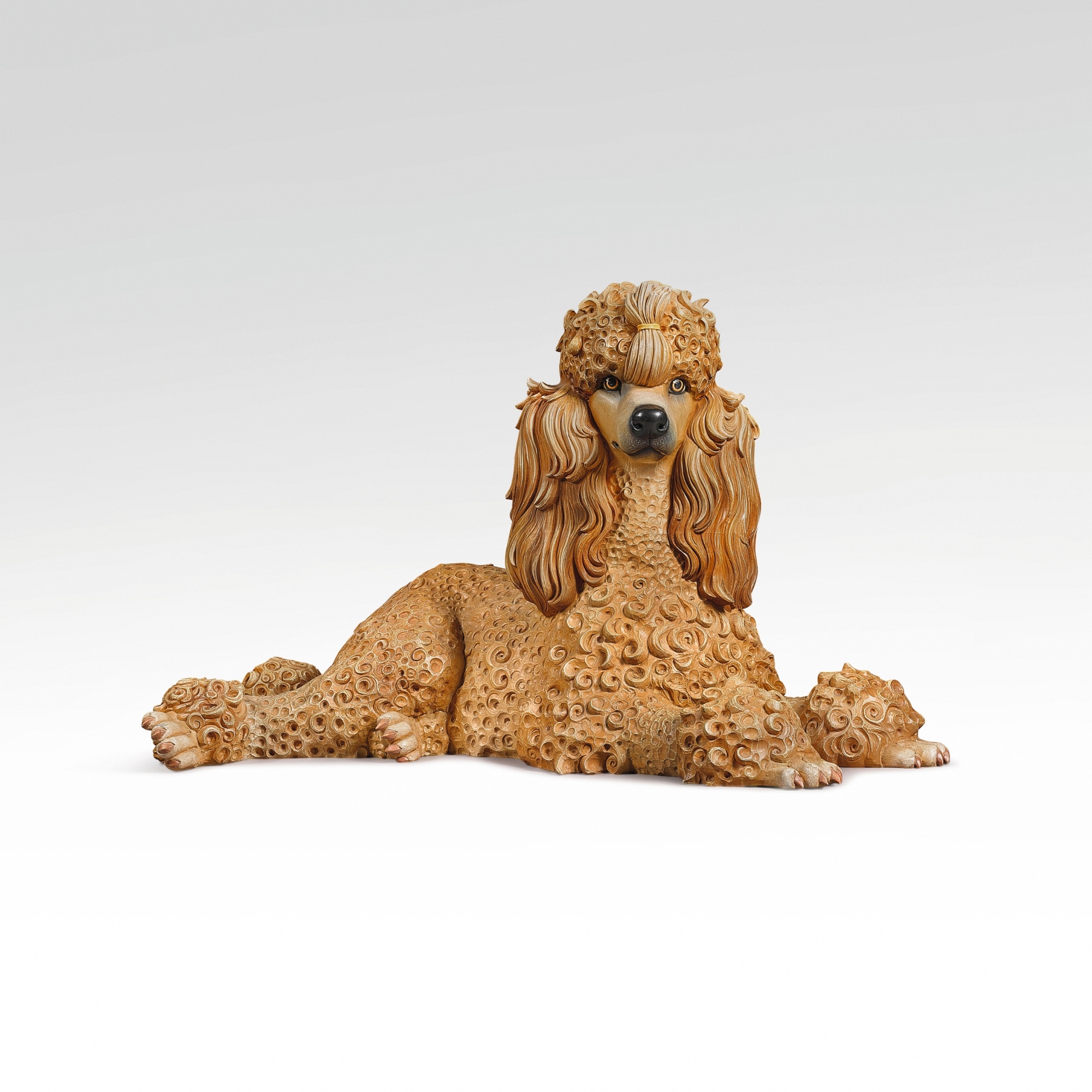 Artwork by Jeff Koons, Poodle, Made of polychromed wood