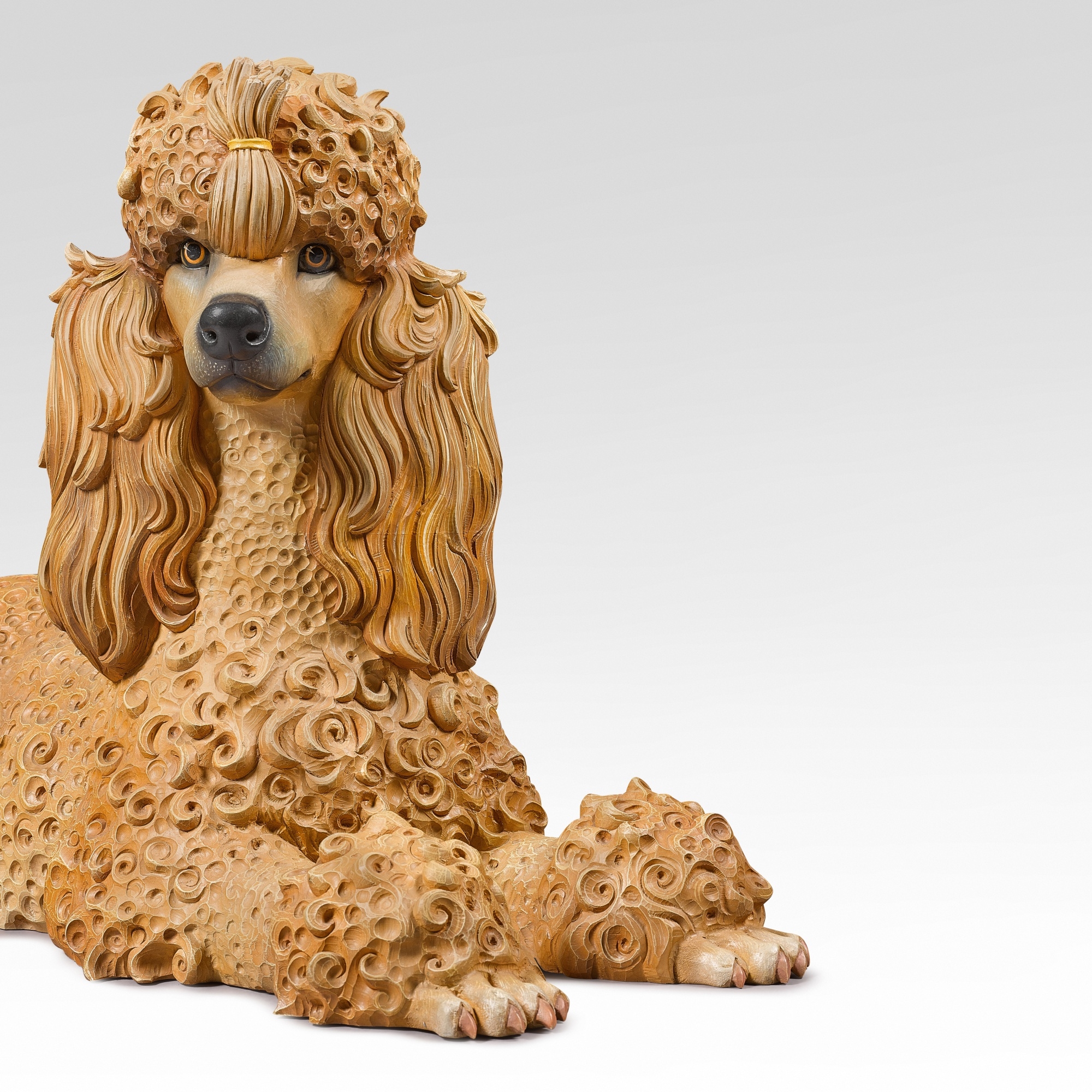 Artwork by Jeff Koons, Poodle, Made of polychromed wood