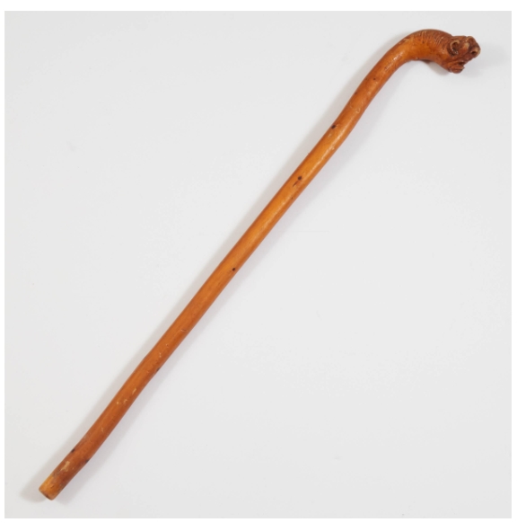 Artwork by Ray Guyette, UGLY STICK #133, Made of carved and incised walking stick