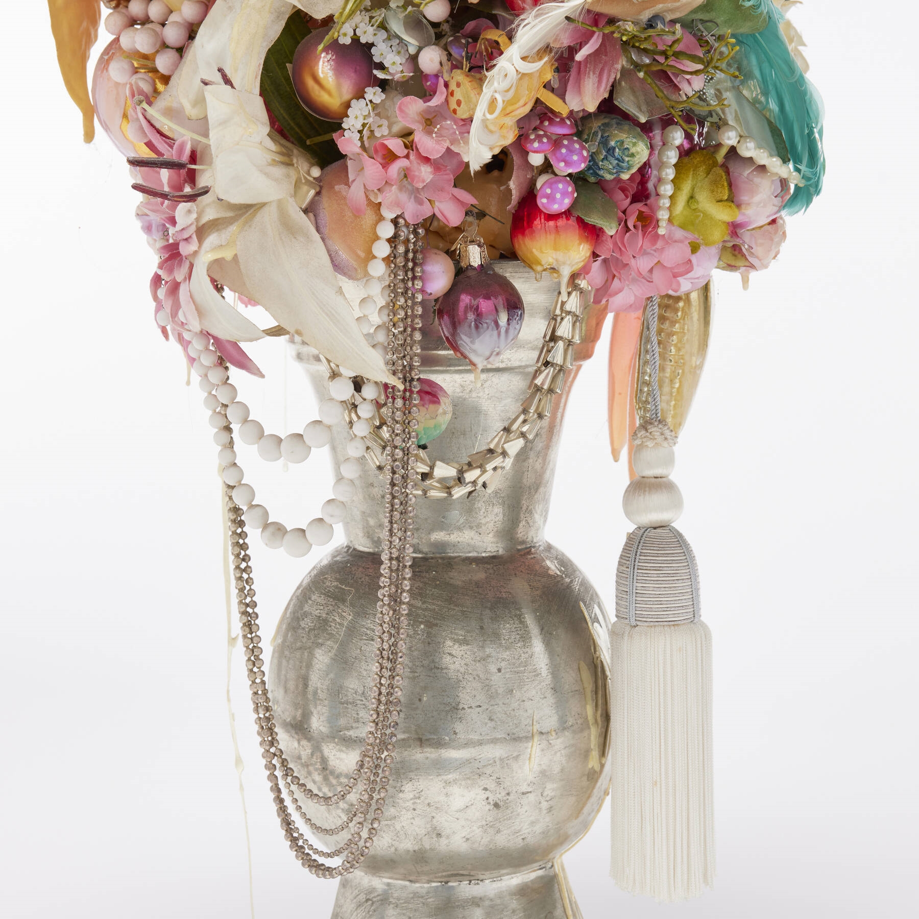 Artwork by David Hevel, Out On My Own, Made of Faux Taxidermy, Mixed Media Assemblage, Metal, Suede