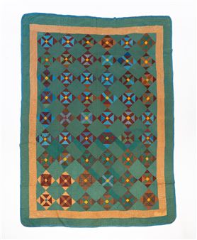 CROSS IN A BLOCK QUILT - Amish