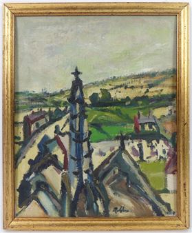 landscape scene, Locronan, Brittany - Guy Roddon