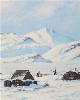 Catchers on a coast in Greenland - Emanuel A. Petersen
